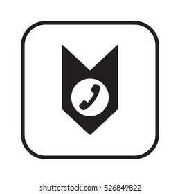 Phone  icon. Flat design.