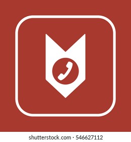 Phone  icon. Flat design.