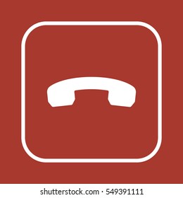 Phone  icon. Flat design.