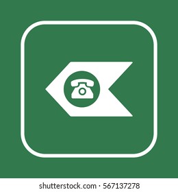 Phone  icon. Flat design.