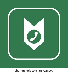 Phone  icon. Flat design.