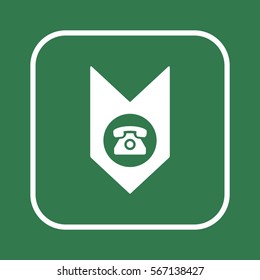 Phone  icon. Flat design.