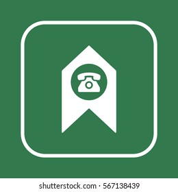 Phone  icon. Flat design.