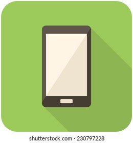 Phone icon (flat design with long shadows)