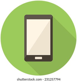 Phone icon (flat design with long shadows)