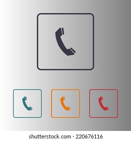 Phone icon. Flat design style. Vector EPS 10.