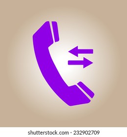 Phone icon. Flat design style. Vector EPS 10.