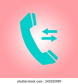 Phone icon. Flat design style. Vector EPS 10.