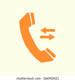 Phone icon. Flat design style. Vector EPS 10.
