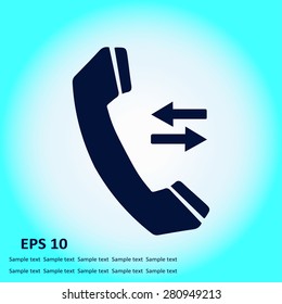 Phone icon. Flat design style. Vector EPS 10.