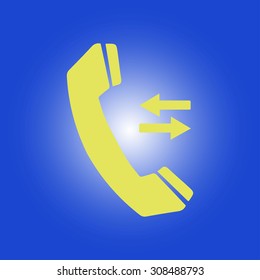 Phone icon. Flat design style. Vector EPS 10.