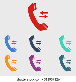 Phone icon. Flat design style. Vector EPS 10.