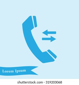 Phone icon. Flat design style. Vector EPS 10.