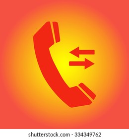 Phone icon. Flat design style. Vector EPS 10.