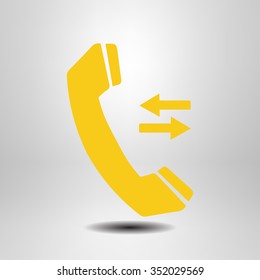 Phone icon. Flat design style. Vector EPS 10.