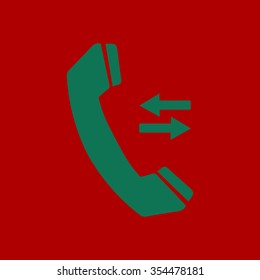 Phone icon. Flat design style. Vector EPS 10.