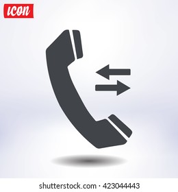 Phone icon. Flat design style. Vector EPS 10.