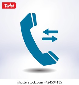 Phone icon. Flat design style. Vector EPS 10.