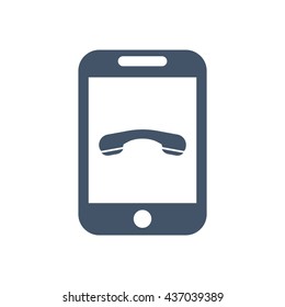 Phone Icon, flat design style