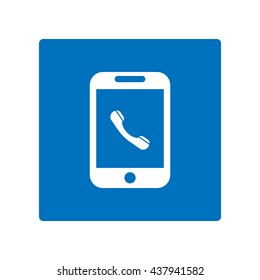 Phone Icon, flat design style