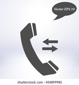 Phone icon. Flat design style. Vector EPS 10.