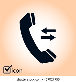 Phone icon. Flat design style. Vector EPS 10.