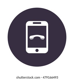 Phone Icon, flat design style