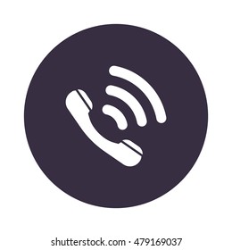 Phone Icon, flat design style