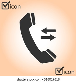 Phone icon. Flat design style. Vector EPS 10.