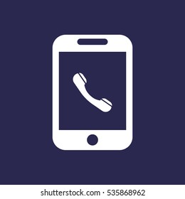 Phone Icon, flat design style