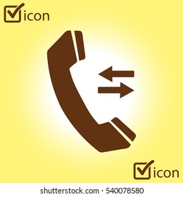 Phone icon. Flat design style. Vector EPS 10.