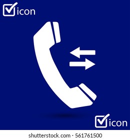 Phone icon. Flat design style. Feedback symbol.