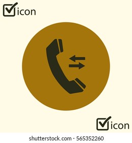 Phone icon. Flat design style. Feedback symbol.