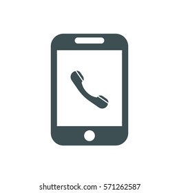 Phone Icon, flat design style