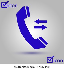 Phone icon. Flat design style. Feedback symbol.