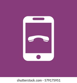 Phone Icon, flat design style