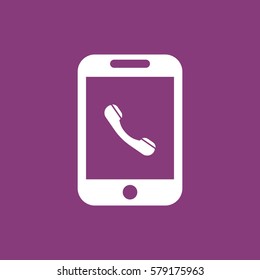 Phone Icon, flat design style