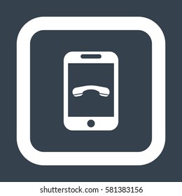 Phone Icon, flat design style