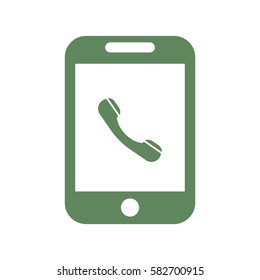 Phone Icon, flat design style