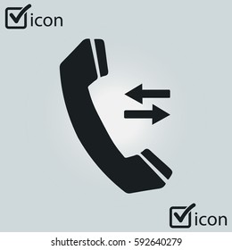 Phone icon. Flat design style. Feedback symbol.