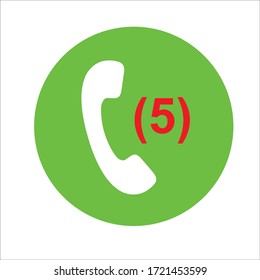 Phone icon, flat design template, vector