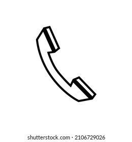 Phone icon, flat design template, vector