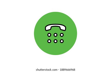 Phone icon flat design vector modern style color green