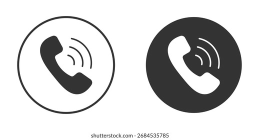 Ícone de telefone plano. Símbolo de sinal de vetor isolado da ilustração