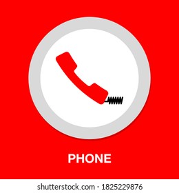 icono de teléfono. ilustración plana del icono del vector del teléfono para web
