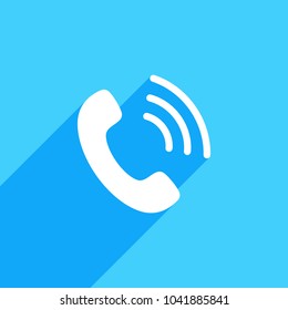 Phone icon. Flat Phone sign isolated icon sign vector