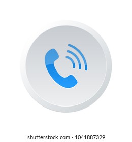 Phone icon. Flat Phone sign isolated icon sign vector