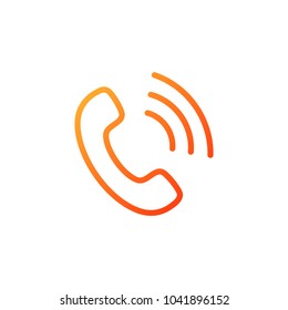 Phone icon. Flat Phone sign isolated icon sign vector