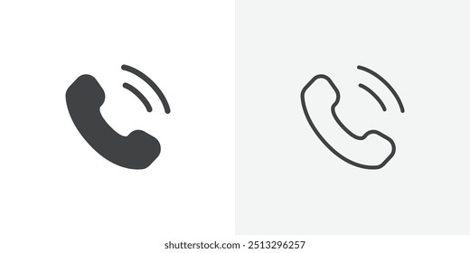 Phone icon flat and simple set design
