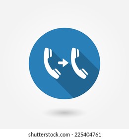 Phone icon in flat style